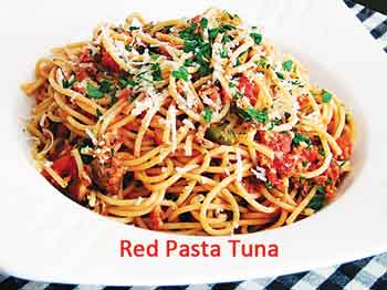 red pasta tuna